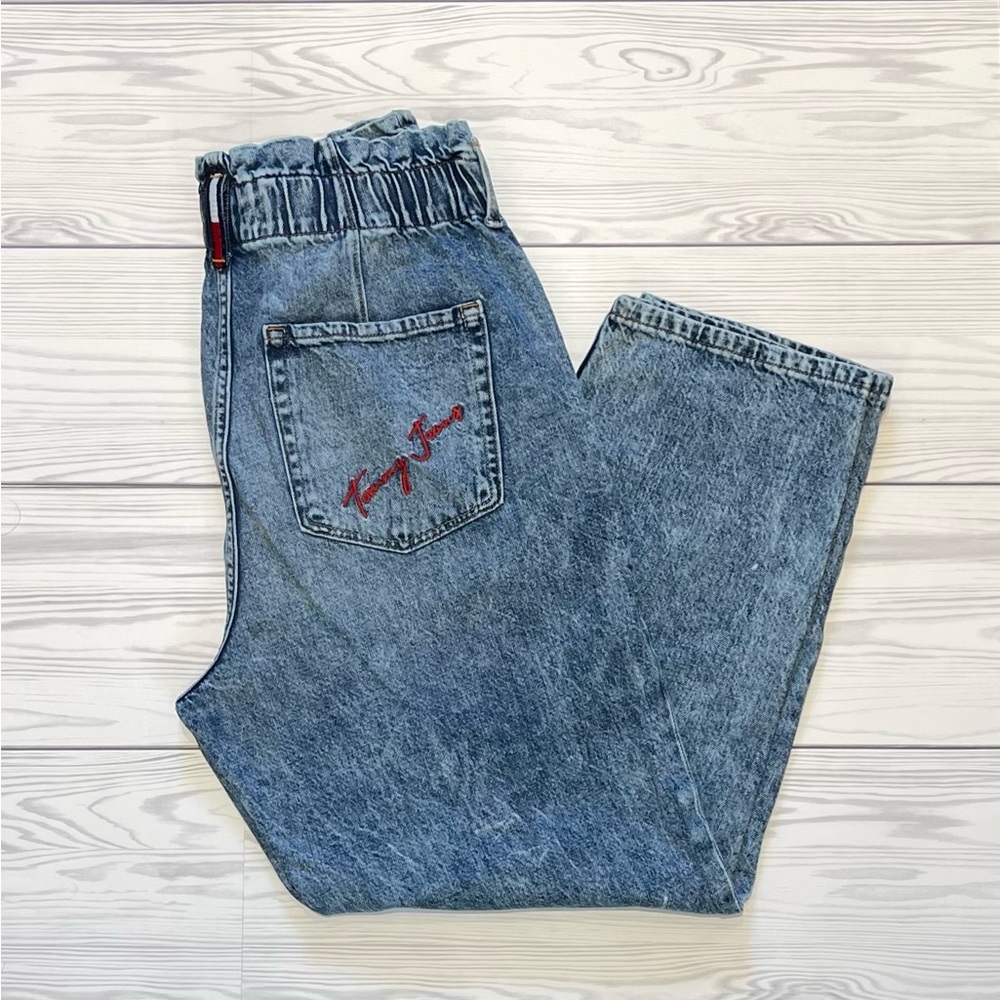 Vintage 90’s TOMMY JEANS, Elastic High-Waisted, Barrel Fit - Women’s Size 8